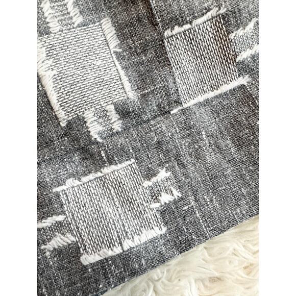 70s Grey & White Slub Knit Fringe Set - Picture 9 of 16